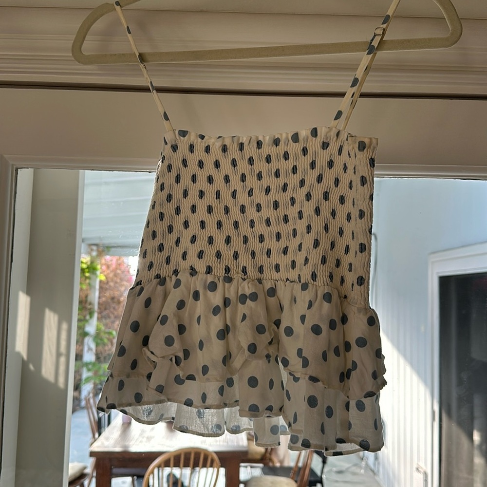 Zara polka dot top